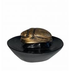 Incensario Cascata Redondo Resina Mistica Escaravelho 8 cm