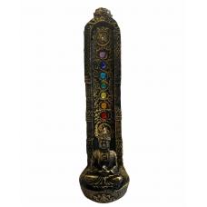 Incensario Torre Cascata 7 Chakras Com Buda 21cm