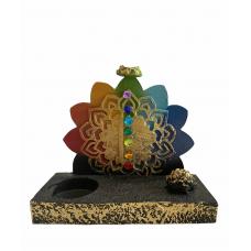 Incensario Cascata Painel dos Sete Chakras 11cm