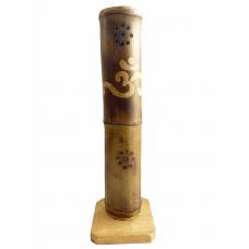Incensario Torre Simples de Bambu Ideograma Prosperidade