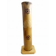 Incens�rio Torre Simples de Bambu Flor de Lotus