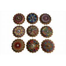 Incens&aacute;rio Mandala Porcelana 7 Cm Cores Sortidas