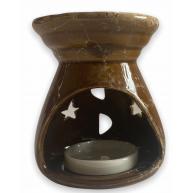 Aromatizador Rede 8Cm Marrom Em Cer&acirc;mica