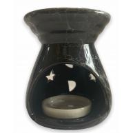 Aromatizador Rede 8Cm Preto Em Cer&acirc;mica