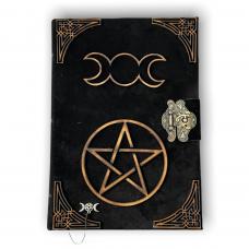 Grim&oacute;rio Preto com Triluna e Pentagrama (125 Folhas Brancas)