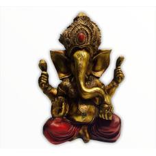 Ganesha Deus da Fortuna Prosperidade Em Resina 26 Cm