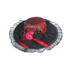 Chap&eacute;u Pombo Gira Vermelho  com Preto