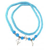 Chicote Personalizado Azul Claro Fosco Com Pingentes