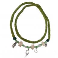 Chicote Personalizado Verde Cristal Com Pingentes