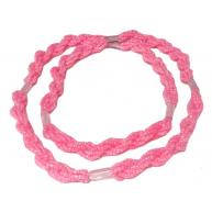 Braj&aacute; com 7 fios e 7 firmas Transpassado Rosa Cristal