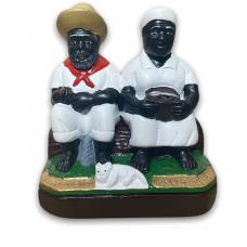 Casal de Preto Velho Juntos 15Cm 1Linha