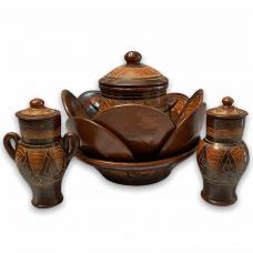 Jogo de Ib&aacute; Marajoara Riscado (Amarelo)