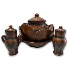 Jogo de Ib&aacute; Marajoara Riscado (Azul)