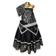 Conjunto Feminino Jacquard (Preto C/ Prata Estampado)
