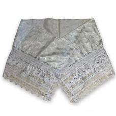 Pano da Costa Jacquard (Branco Estampado) Com Guipir