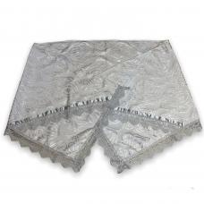 Pano da Costa Jacquard (Branco Estampado) Com Guipir