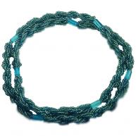 Braj&aacute; 7 Fios Transpassado - Azul Claro Cristal C\7 Firmas(Iemanj&aacute;)