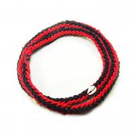 Braj� Chicote - Preto e Vermelho Fosco C\1 Firma e B�zios(Exu e Pombo Gira)