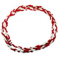 Braj&aacute; 3 Fios Tran&ccedil;ado - Branco e Vermelh Fosco C\1 Firma(Z&eacute; Pelintra)