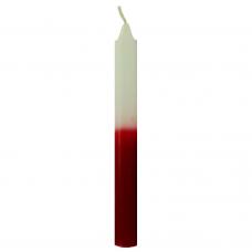 Vela Palito Bi-Color Vermelha e Branca