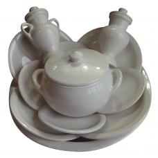 Jogo de Ib&aacute; M&eacute;dio Liso - Branco