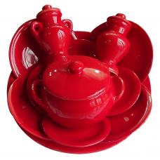 Jogo de Ib&aacute; M&eacute;dio Liso - Vermelho