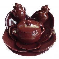 Jogo de Ib&aacute; M&eacute;dio Liso - Marron