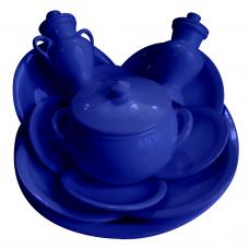 Jogo de Ib&aacute; M&eacute;dio Liso - Azul Escuro