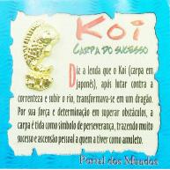 Mini amuleto dourado KOI