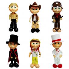 Bonecos 4D Kit Com 6 Unidades